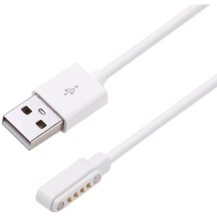 WINNES Chargeur Magnétique 4 Contacts pour Câble de Charge Rapide USB Montre Smartwatch Bracelet etc