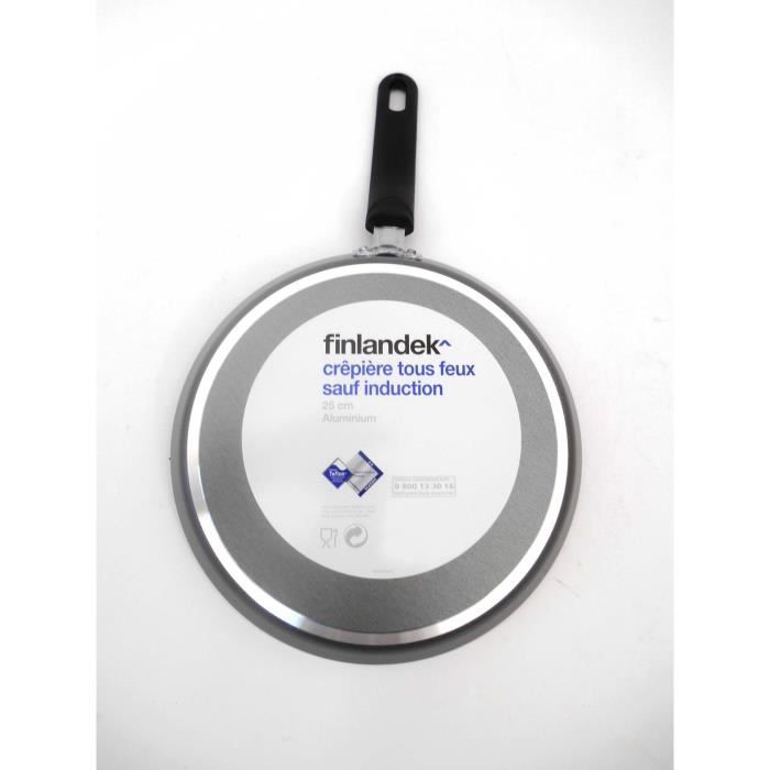 FINLANDEK Crêpière 25 cm en aluminium