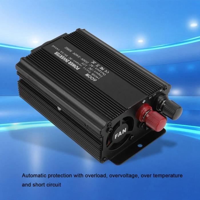 Onduleur à onde sinusoïdale pure 12 V Convertisseur 220V 600W Onduleur avec panneau solaire pour ménage---DQ FRANCE