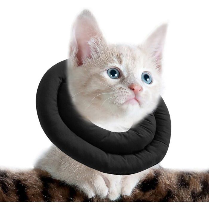 Comparer les prix de Collerette pour Chat réglable, Collier De Récupération Doux pour Chat, Collier De Protection pour Animaux Après Chirurgie (S, No