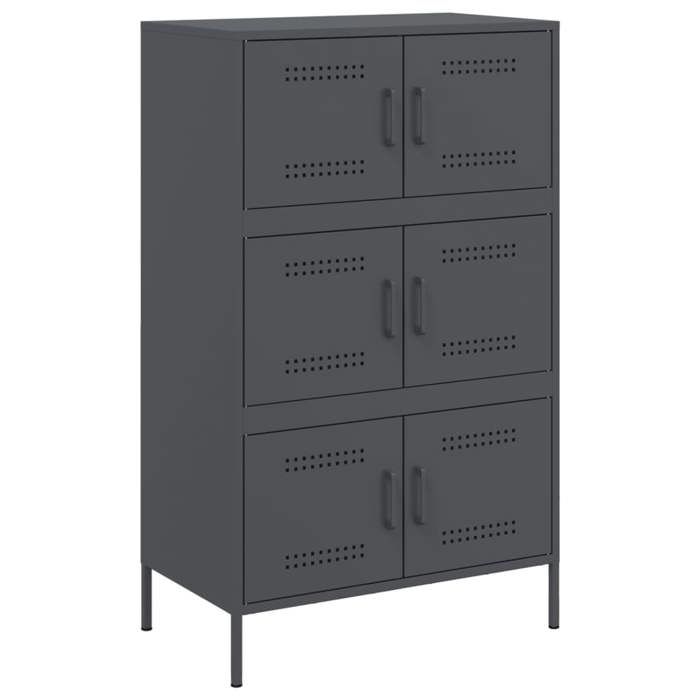 Buffet haut - UU - Grand espace - anthracite - 68x39x113 cm - acier C1586