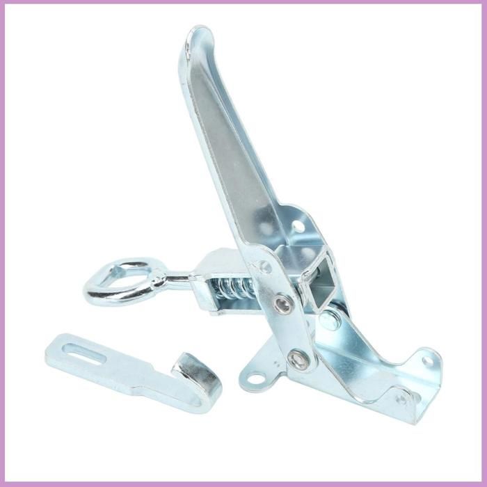 1PC Serrure De Porte à Pêne Dormant Antivol En Fonte Peinte Noire Durable Résistant à L'usure