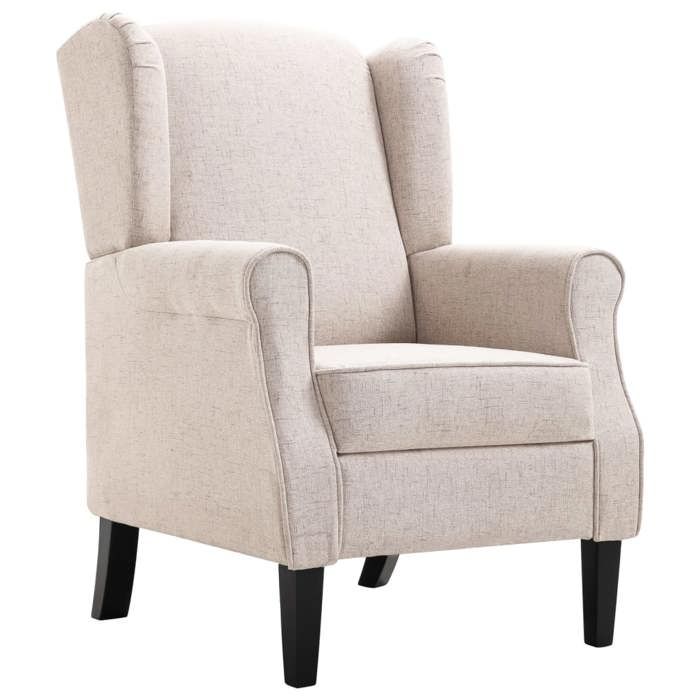 Fauteuil beige tissu - L68 x P73 x H101 cmRectangulaire1place 5744096
