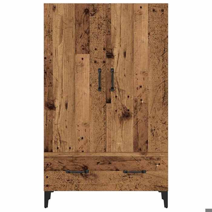 MGH - TOP Haut Armoire Vaisselier - Buffet Pour Salon/Bureau - vieux bois 70x31x115 cm - bois dingénierie LV2145