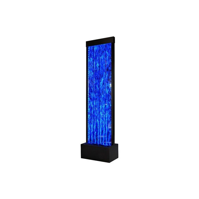 Mur de bulles deau - LEDs à couleurs changeantes- H. 150 cm - Noir - BLENNIE