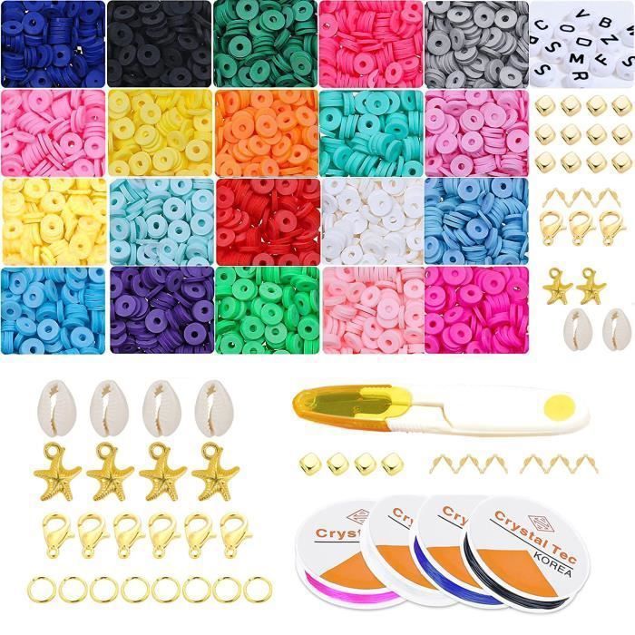 Kit De Perles Pour Bijoux - Non Spécifié - Coffret Créatif - 24 Couleurs - Cordon élastique - À Partir De 6 Ans - Jeux - Jouets