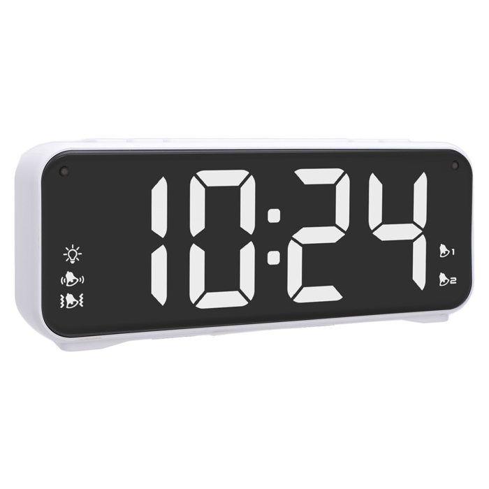 OMABETA Réveil puissant avec shaker de lit Double réveil Extra fort avec secoueur de lit affichage LED hygiene traitement