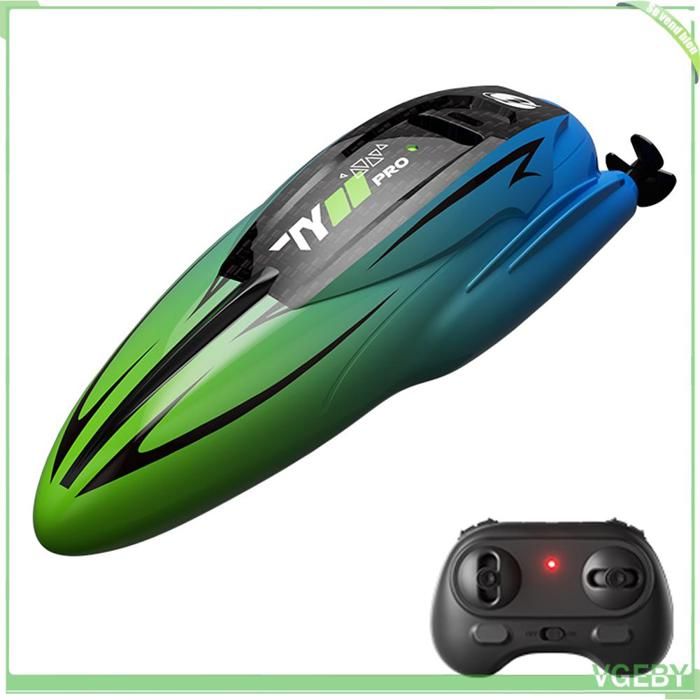 Fafeicy bateau télécommandé pour piscine Bateau télécommandé bateau rapide rechargeable étanche 24 GHz jouets electrique Vert