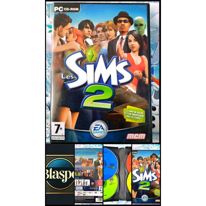 Les Sims 2 Jeu PC CD-ROM Complet 4 Disques Clé d’Installation Déjà Utilisée Simulation de Vie EA Games
