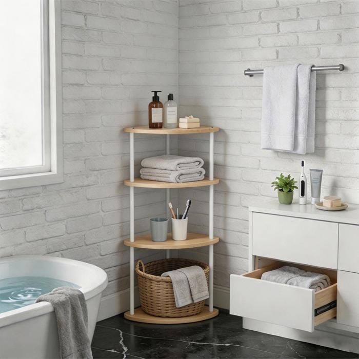 MIPAN.Étagère dangle à 4 Niveaux -H 93 cm- Bibliothèque De Rangement - Pour Salon Cuisine Chambre À Coucher Bureau -Jaune