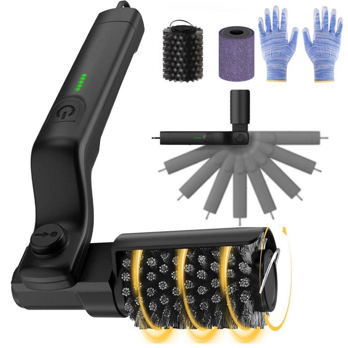 Brosse de nettoyage de barbecue électrique puissante à 4 vitesses pour usage extérieur brosse de nettoyage automatique pour barbe