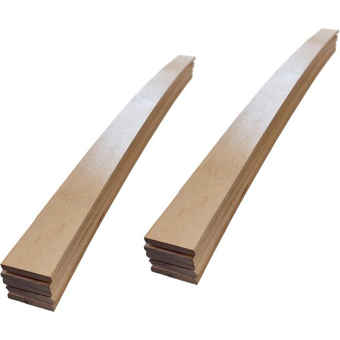 EBAC Lot de 10 Lattes pour Sommier et Lit 780x48x8 mm Bois de Hêtre 7 Plis Remplacement EBAC Lot de 10 Lattes pour Sommier et Lit 780x48x8 mm Bois de Hêtre 7 Plis Remplacement