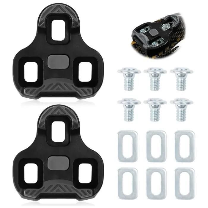 Ensemble de Cales de vélo Compatibles avec Les Pédales Classiques Look Keo Blade 2 Max Système de Poignée à 3 Multicolore PEDALIER