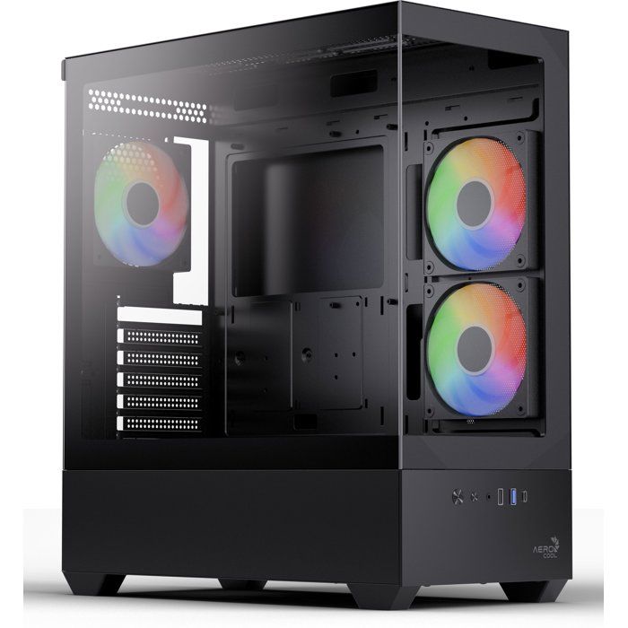 Boîtier Mid Tower AEROCOOL P500D Verre trempé 3x120mm A RGB USB C - vue 2