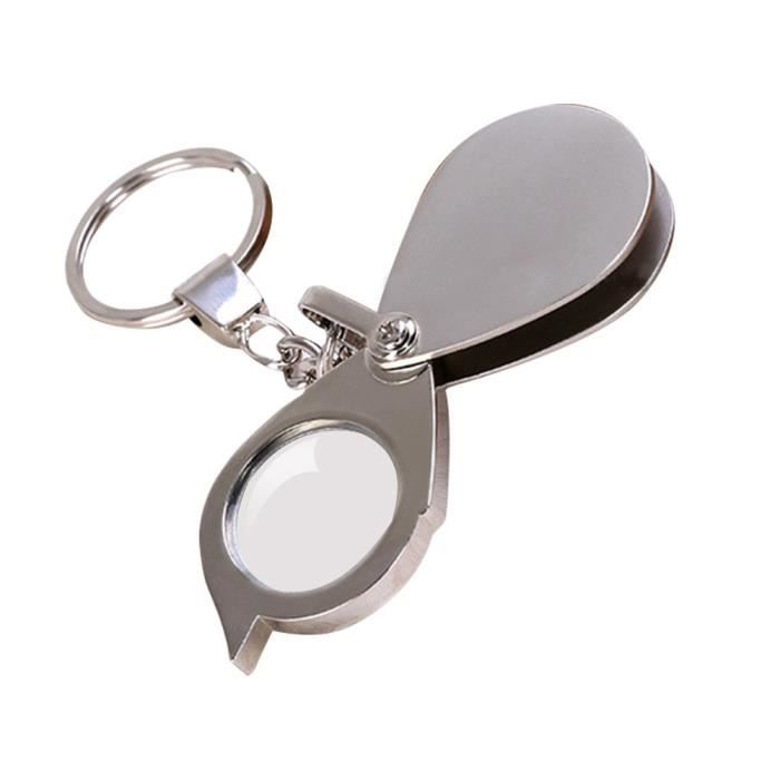 Loupe porte-clés pliable 15X AIHONTAI - Mini loupe bijoux outil de poche