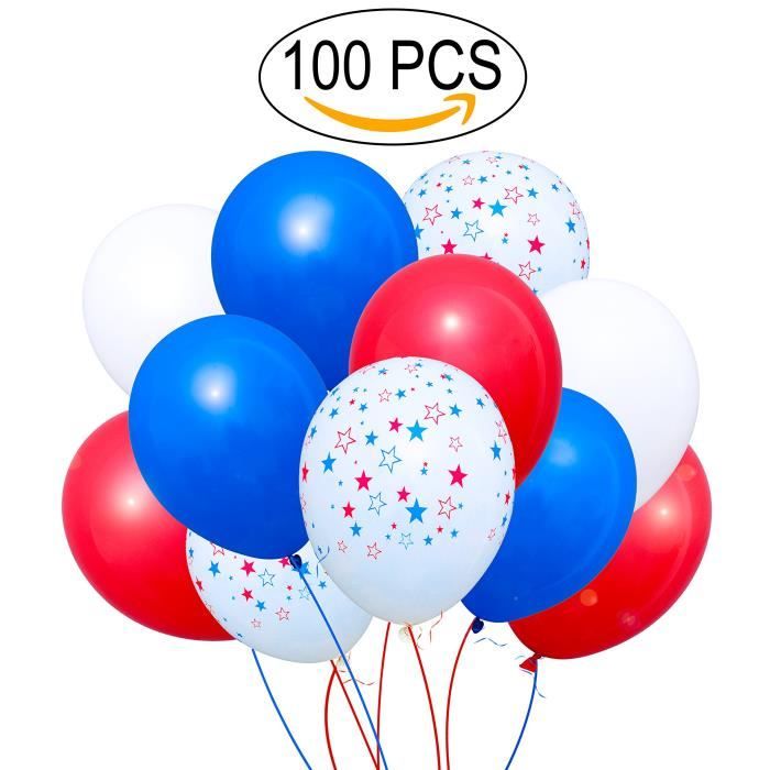 100 Ballons De Qualite Superieure Decoration De Fete D Anniversaire De Ballons En Latex Blanc Bleu Rouge Et Etoile Cbd04 Cdiscount Maison 100 Ballons De Qualite Superieure Decoration De Fete D Anniversaire De Ballons En Latex Blanc Bleu Rouge Et Etoile Cbd04 Cdiscount Maison