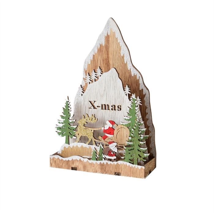 Table De Fete De Noel En Bois De Montagne De Neige Artisanat Decorations D Eclairage Cadeau De Vacances De Mariage D Anniversaire Achat Vente Coffret De Decoration Bientot Le Black Friday