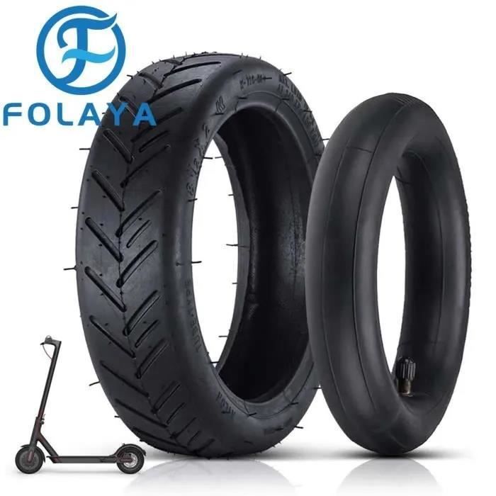 FOLAYA 8 1/2 Chambre à air et Pneu Extérieur, Extérieur de Roue de Pneu de 8,5 Pouces pour Scooter Électrique Xiaomi Mijia M365