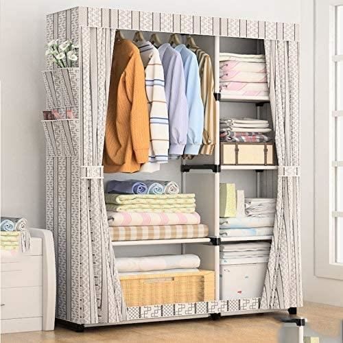 Armoire Simple Armoire en Tissu penderie Tissu Tissu Assemblage Cadre