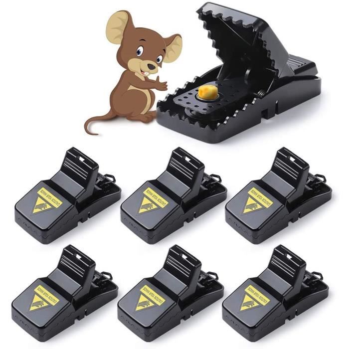 Lot De 6 Pièges à Souris Réutilisables JOREST - Tapette Puissante, Facile à Utiliser, Pour Intérieur/extérieur