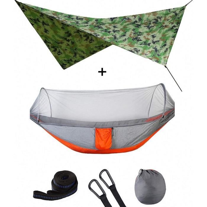 Hamac Moustiquaire 1 Personne Hamac Toile de Parachute en Nylon avec