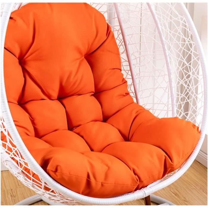 Coussin Surdimensionné Pour Fauteuil Suspendu, Hamac Ou Balançoire - 90x120 Cm - Tissu Givré - Blanc