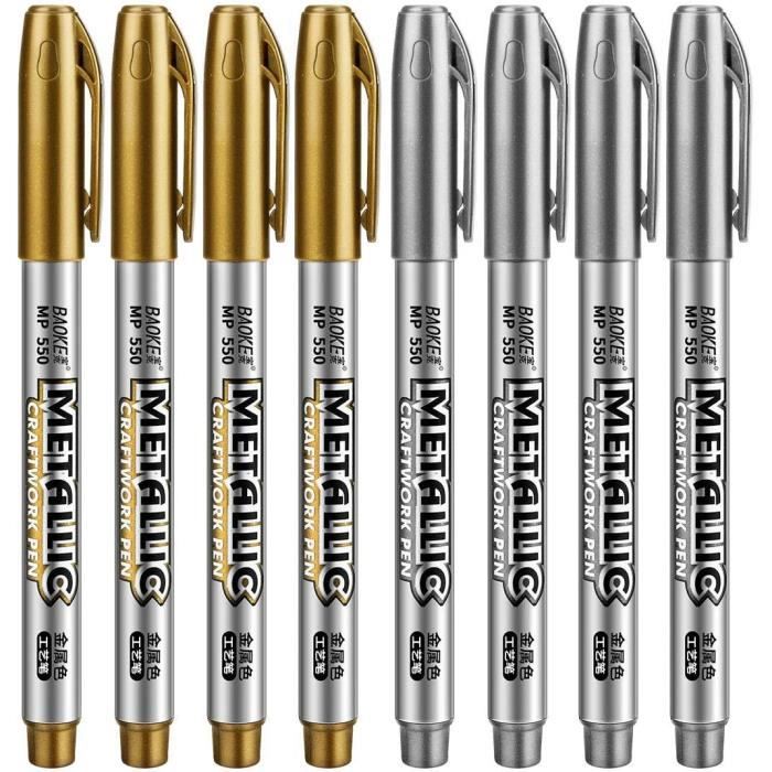 8 Pcs Stylos Marqueur M tallique Marqueur Permanent Pour Cr ation De 