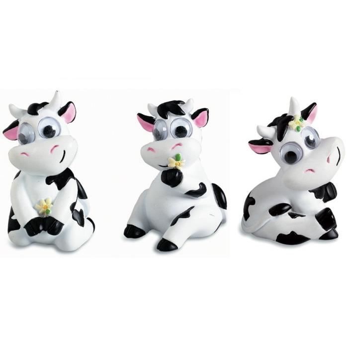 Lot De 3 Figurine Statuette Vache Rigolote Achat Vente Statue Statuette Cdiscount