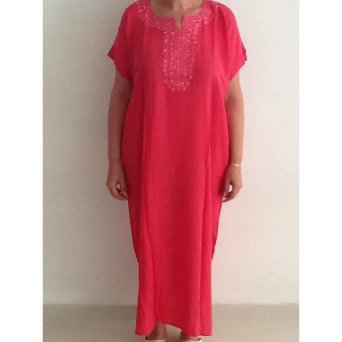 Djellaba Rose A Perle Pour Femme Mariage Cdiscount Pret A Porter