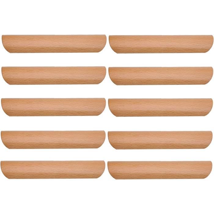 Vuteukis Lot de 12 Poignées de Tiroir Noire Moderne Poignée de Tirette