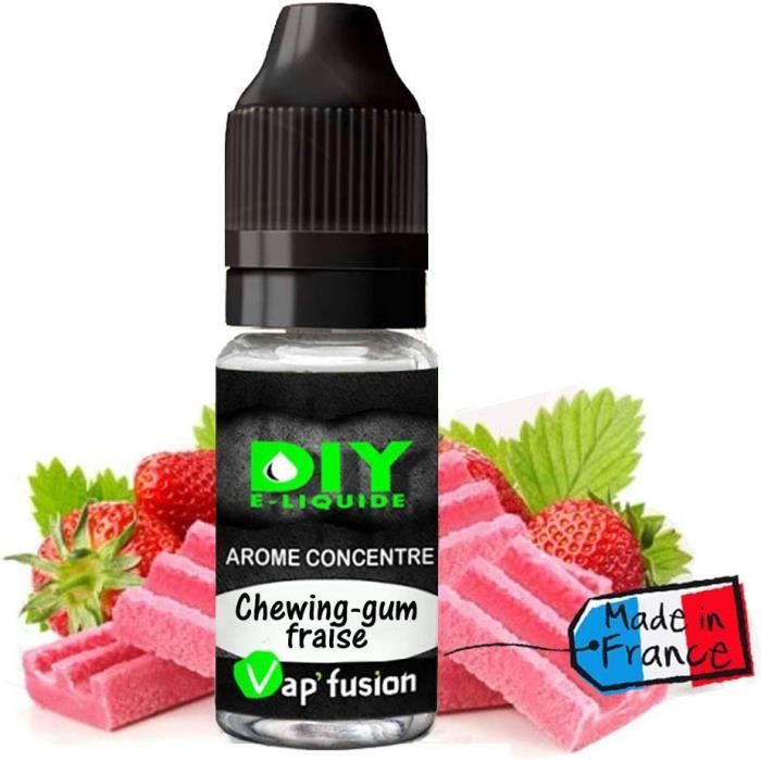 Chewinggum fraise arôme concentré 10 ml DIY Vapfusion Sans