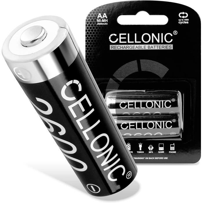 Batterie téléphone Fixe 2X AA Mignon LR6 2X 2600mAh Compatible avec