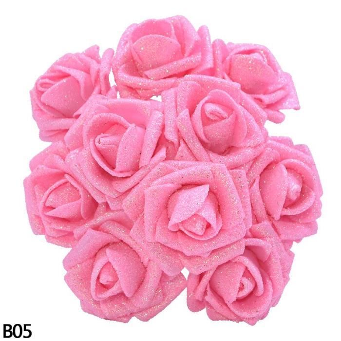 50 x À faire soi-même Fait à la main en mousse fleurs 3 cm Rose Têtes Artificielle Mousse PE rose mariage