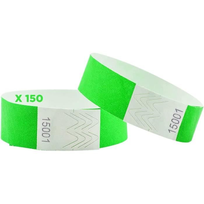 Lot De 600 Bracelets Papier événements - 12 Couleurs, Indéchirables, étanches - Pour Concerts, Festivals, Fêtes