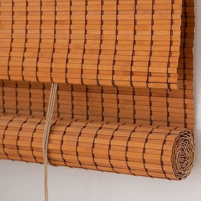 Store Enrouleur Bambou Naturel,Store Occultant en Bambou Exterieur
