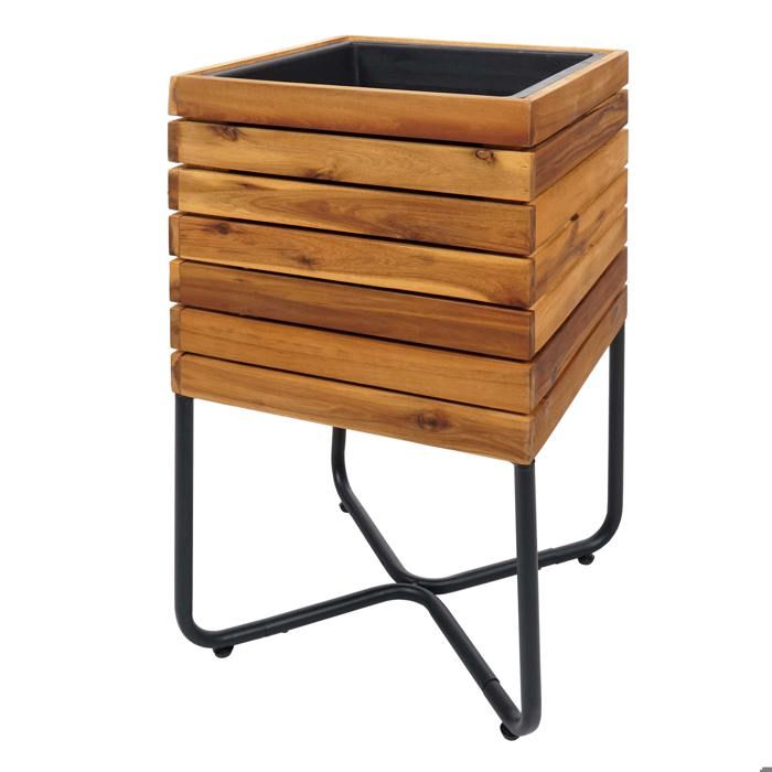 Mendler Jardinière carrée bois - vue 3