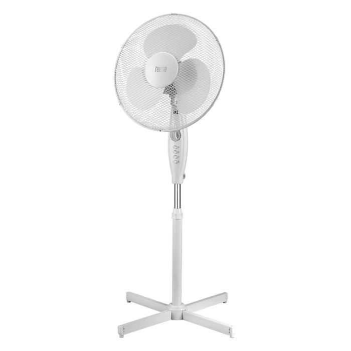 Ventilateur sur pied - TEESA - Modèle silencieux - 3 vitesses - Minuterie - Oscillation 80° - Teesa