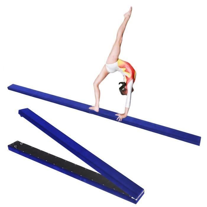 Poutre D'équilibre Pliante FBSPORT 270 Cm – Surface En Daim Antidérapant, Pour Entraînement De Gymnastique Enfant