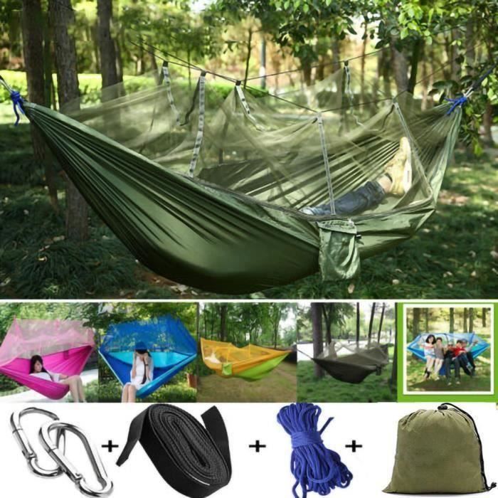 Double Personne Ext/érieure Voyage Camping Tente Hanging Hamac avec Moustiquaire