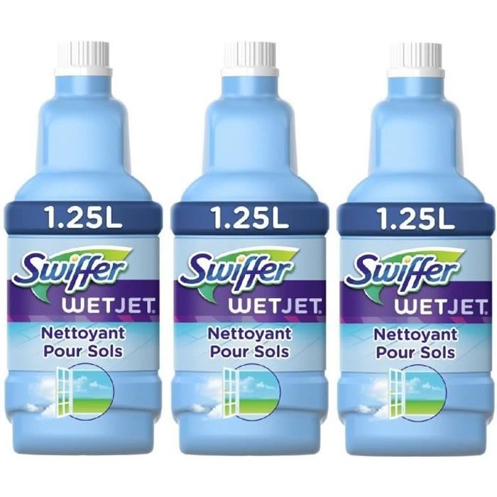 Swiffer WetJet Solution Nettoyante pour Balai Spray 1,25 L - Lot de 3 (3,75  L) - Cdiscount Maison