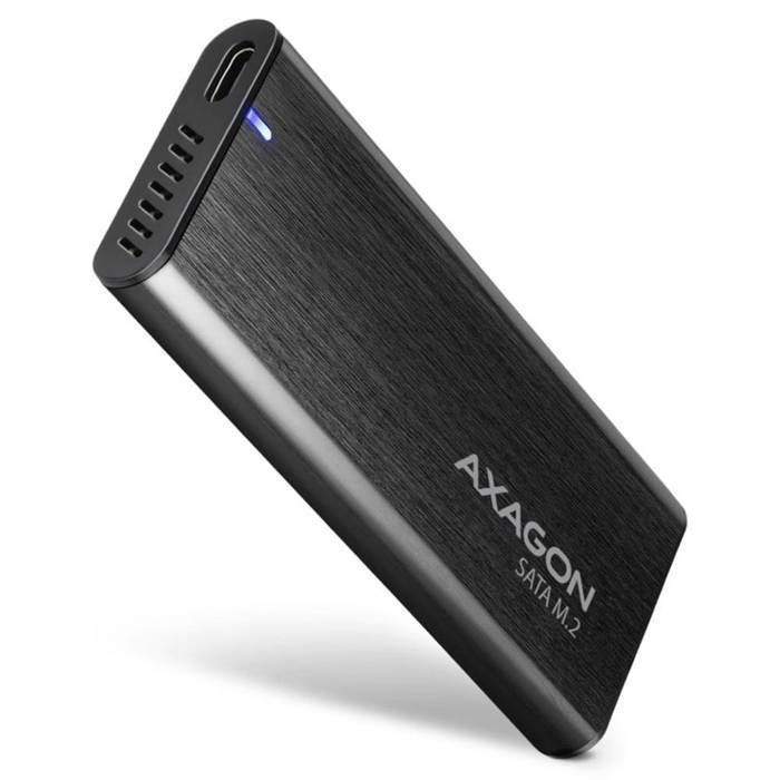 AXAGON EEM2 SBC externes Gehäuse für .2 SSDs USB C 3.2 Gen 2 Schwarz 8595247906311