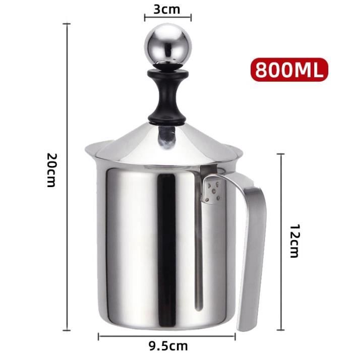Mousseur à Lait électrique Graef MS701 - Pot Inox 400 Ml, Programmes Automatiques, Froid/chaud