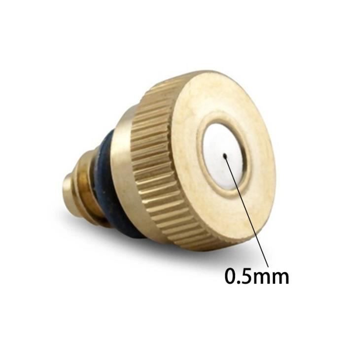 sourcing map Laiton Brumisateur - 10/24 UNC Remplacement Têtes pour Extérieur Système 5Pcs Dia Orifice 0,1mm