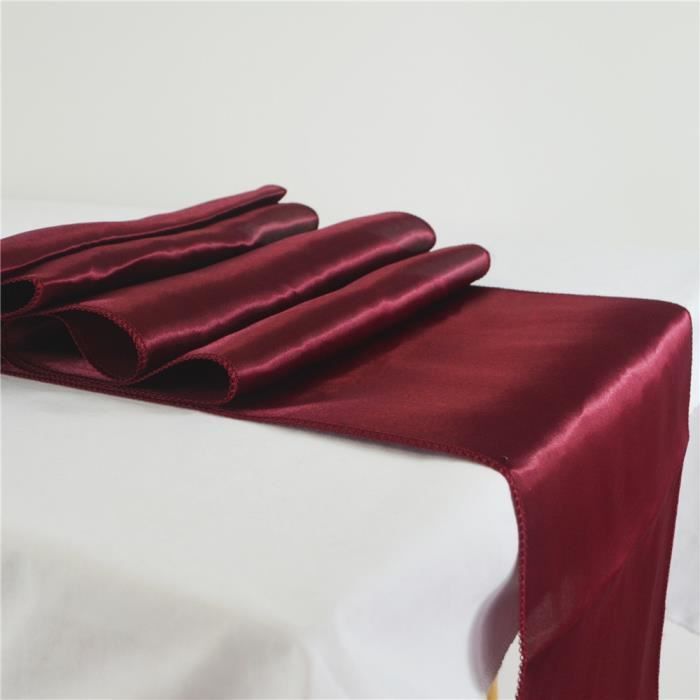 Chemin De Table En Satin - 30 X 275 Cm - Parfait Pour Les