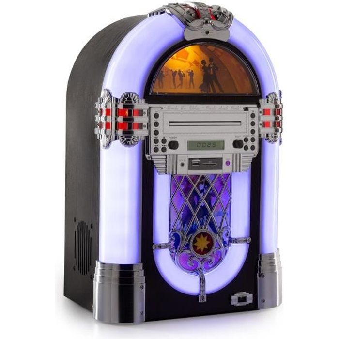 Jukebox Auna Kentucky Bluetooth Radio FM Lecteur CD USB SD
