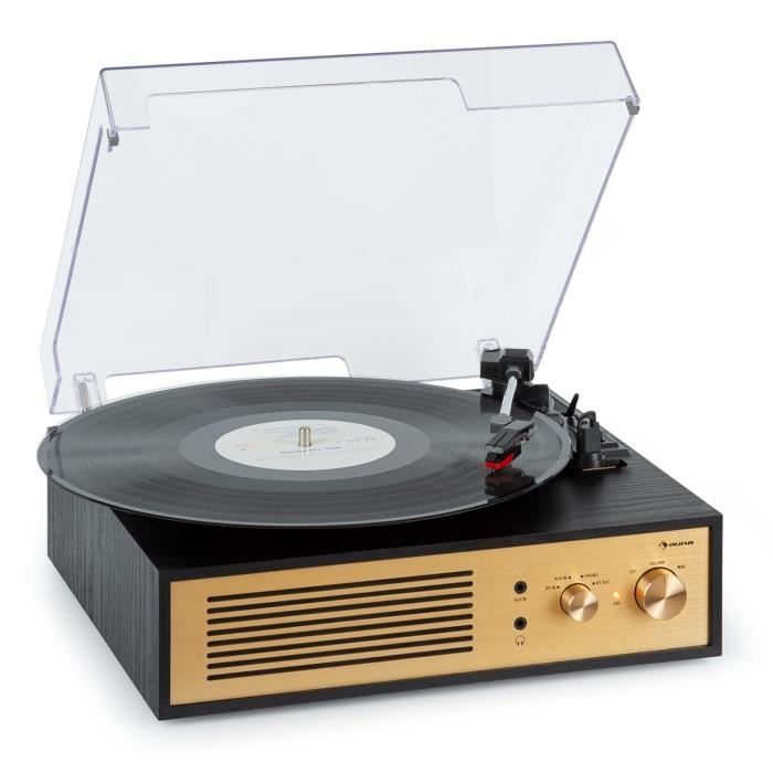 DUAL Platine Vinyle Bluetooth Entrant/sortant Enceintes Intégrées