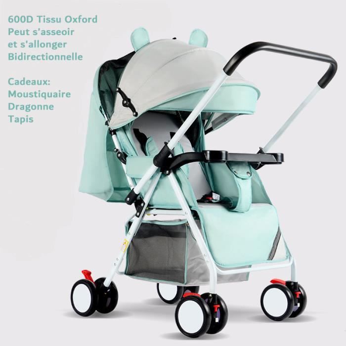 Poussette Canne Bébé Pliable Inclinable légère Compacte de Voyage