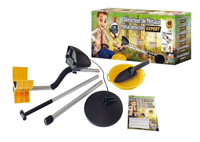 Detecteur De Metaux Pour Enfants - Chasse Aux Trésors Avec Écran LCD, Hauteur Réglable Et Pelle Incluse !