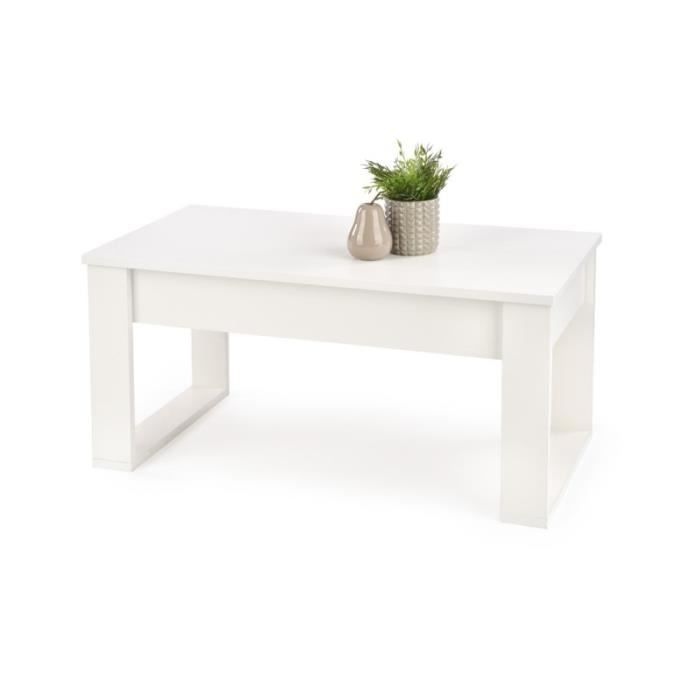 table basse design 110 x 60 x 52 cm - blanc