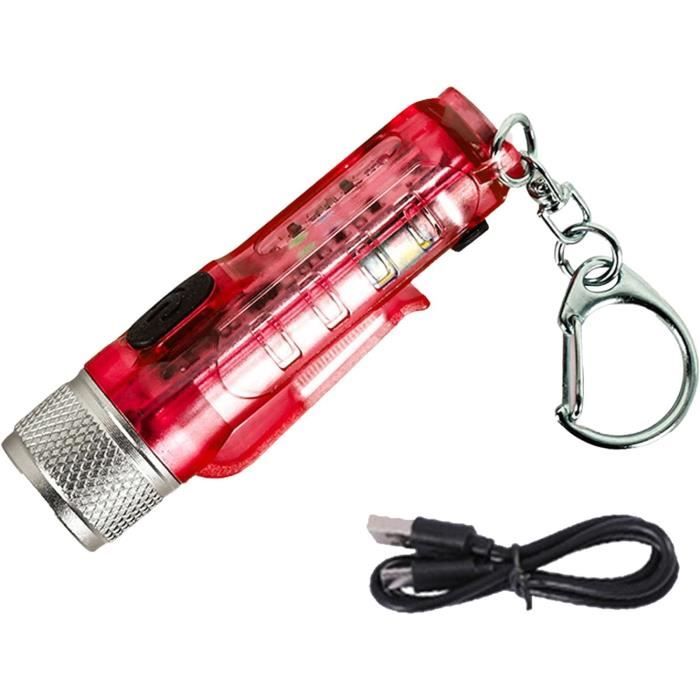 Lot De 2 Porte-Clés Lampe Torche LED Multicolore - Keychain Avec Lampe, Neuf